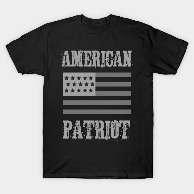 American Patriot Flag Tactical Style T-Shirt by jutulen